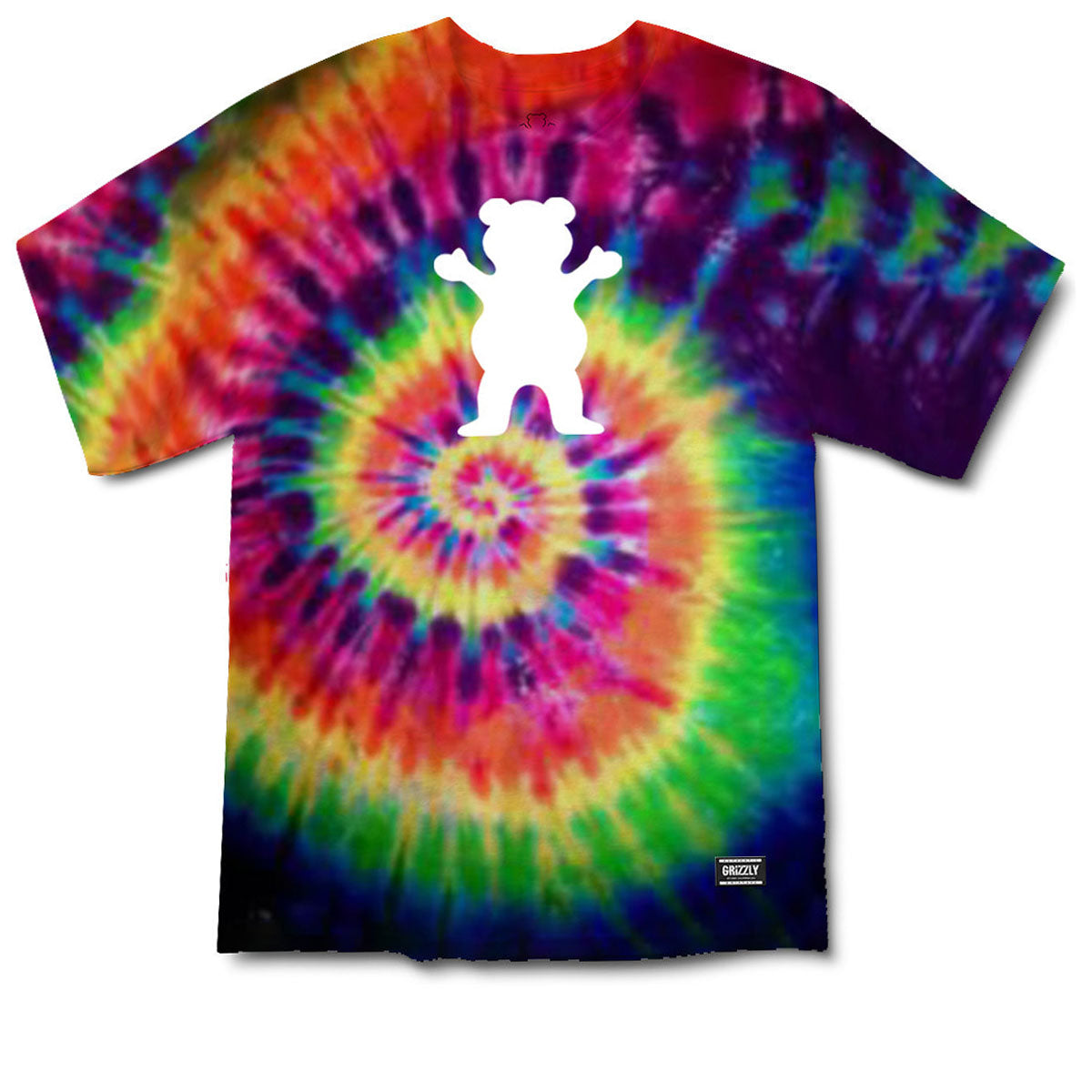 Grizzly OG Bear T-Shirt - Tie Dye/White image 1