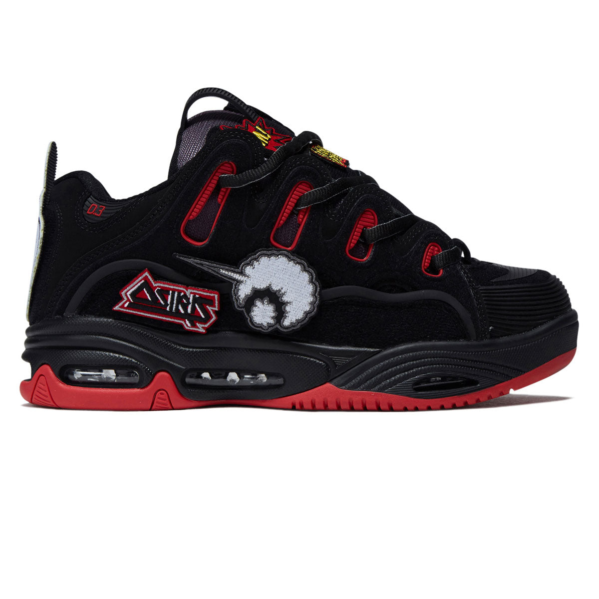 Osiris D3 2001 Shoes - Black/Red/Velcro image 1