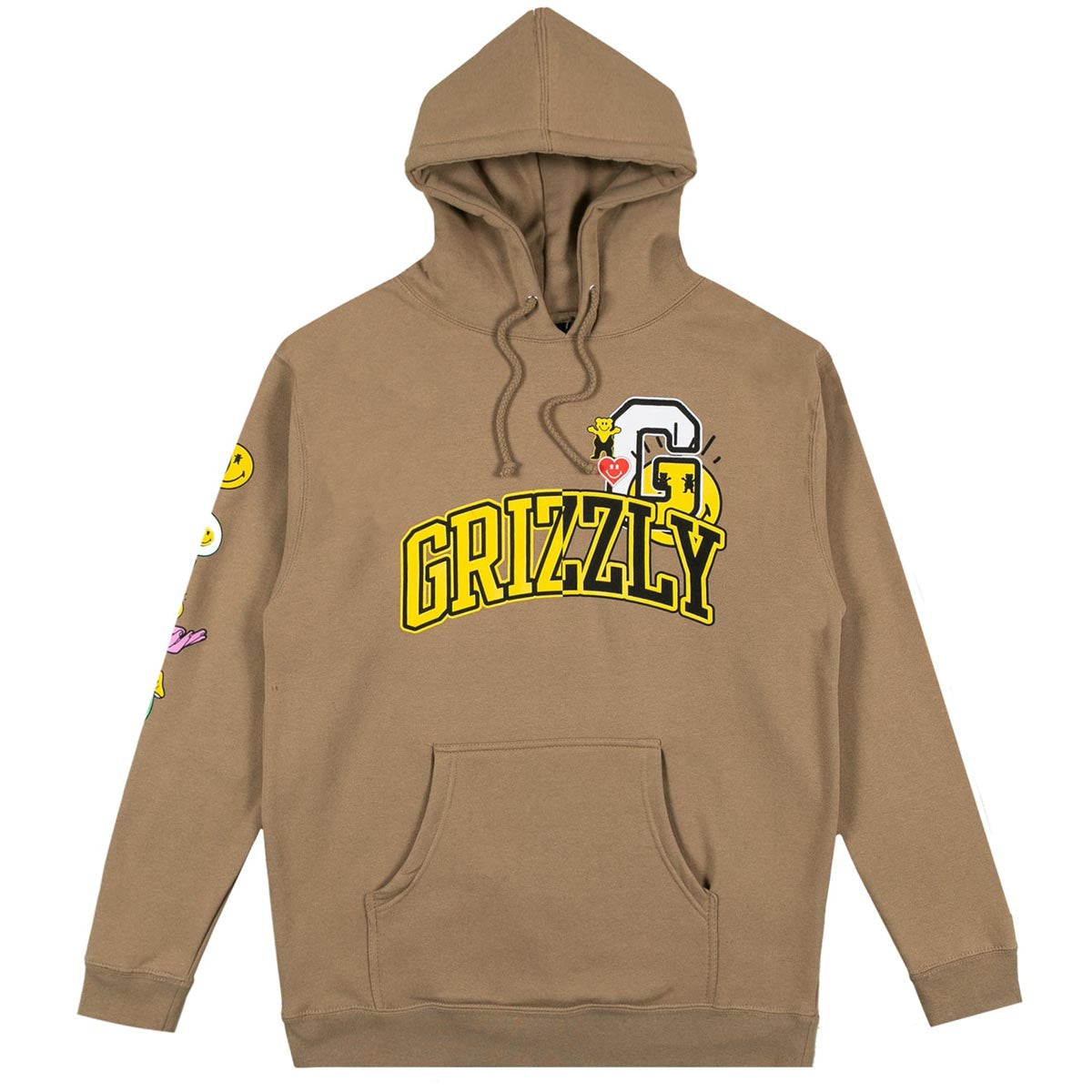 Grizzly x Smiley World Hoodie - Tan image 1