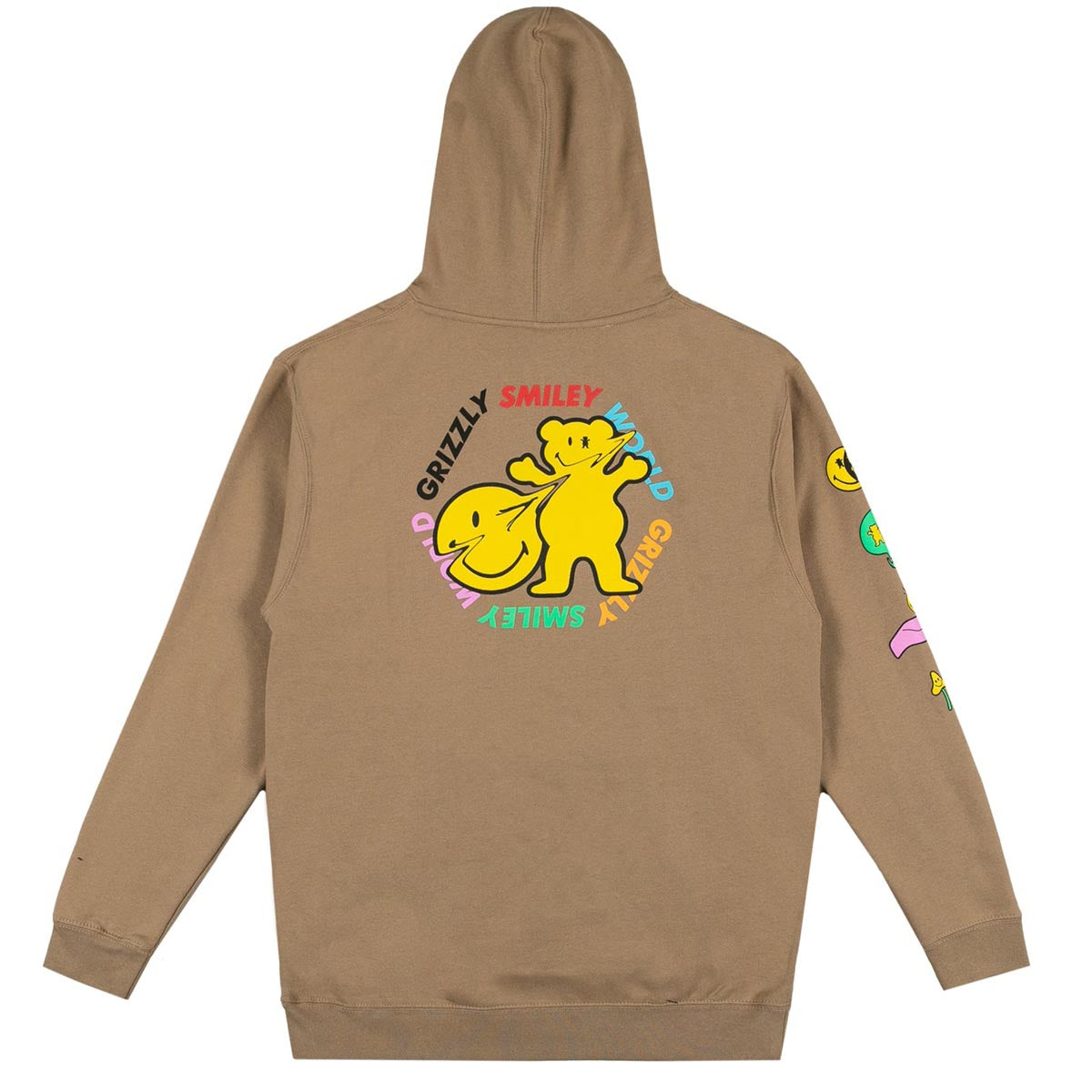 Grizzly x Smiley World Hoodie - Tan image 2