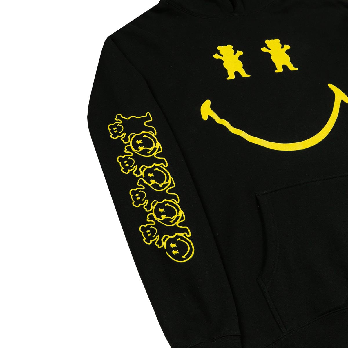 Grizzly x Smiley World Big Smile Hoodie - Black image 2