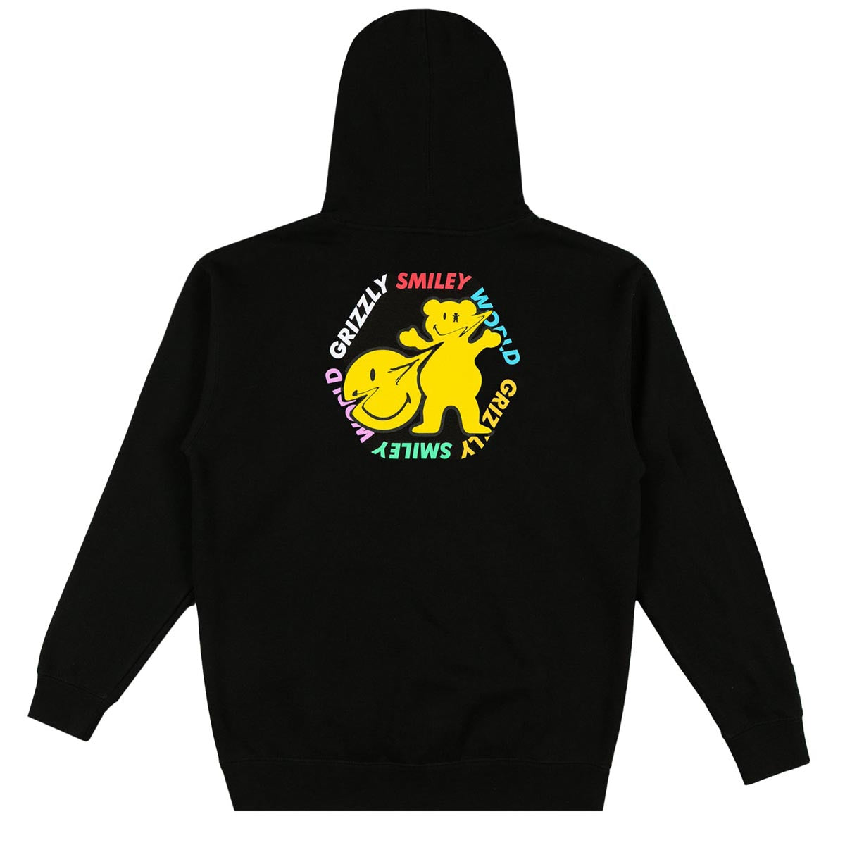 Grizzly x Smiley World Hoodie - Black image 2