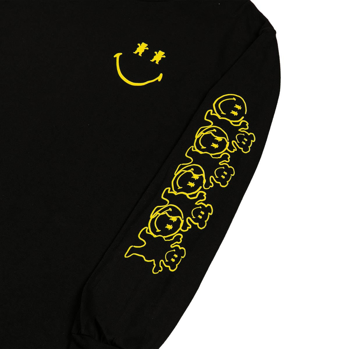 Grizzly x Smiley World Big Smile Long Sleeve T-Shirt - Black image 3