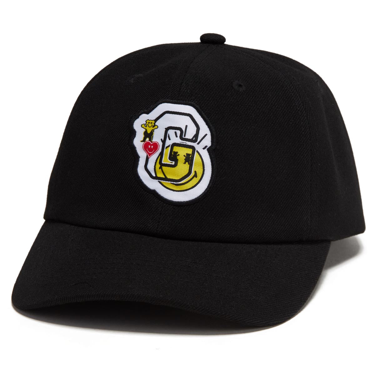 Grizzly x Smiley World Dad Hat - Black image 1