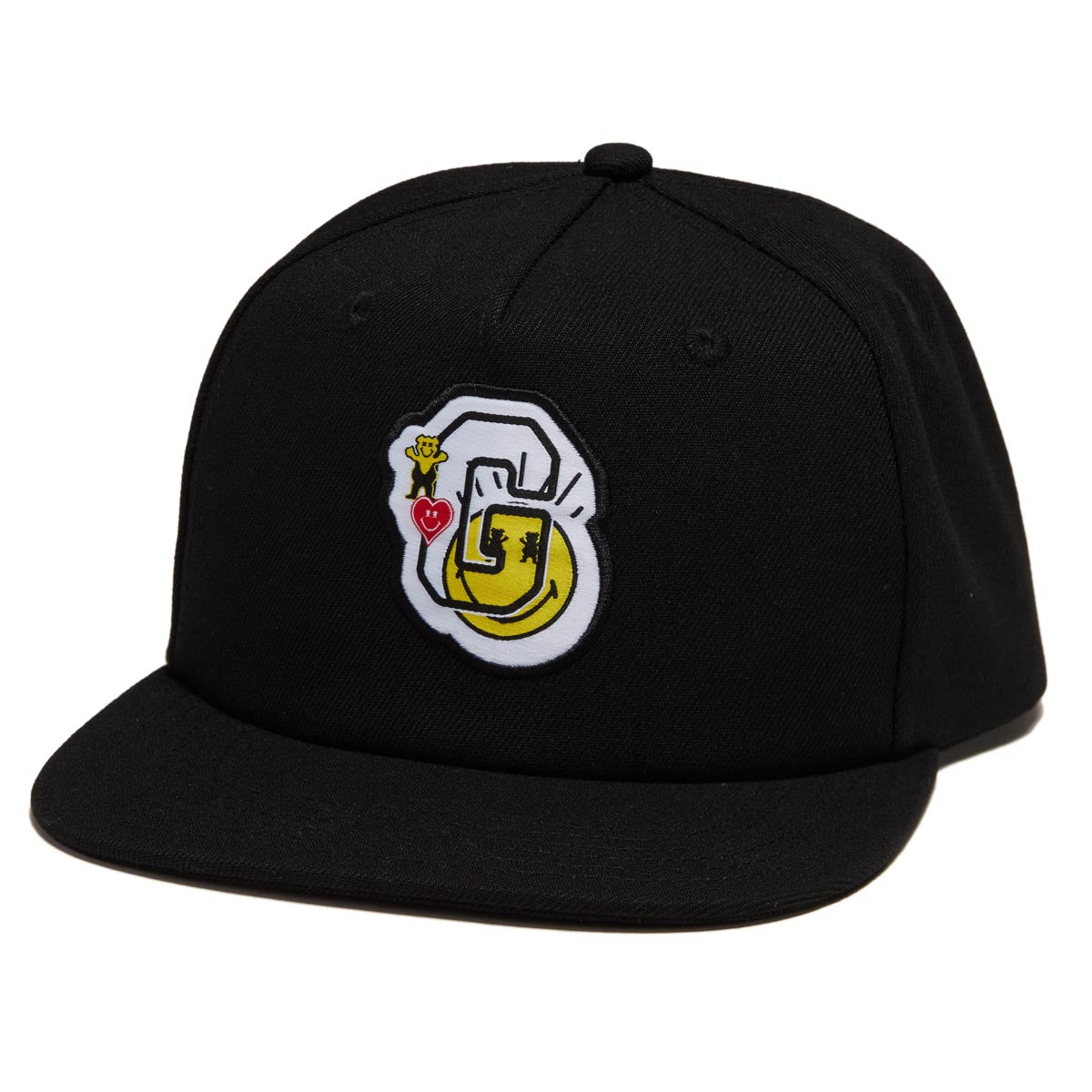Grizzly x Smiley World Snapback Hat - Black image 1