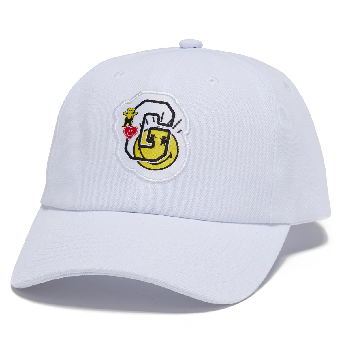 Grizzly x Smiley World Dad Hat - White image 1