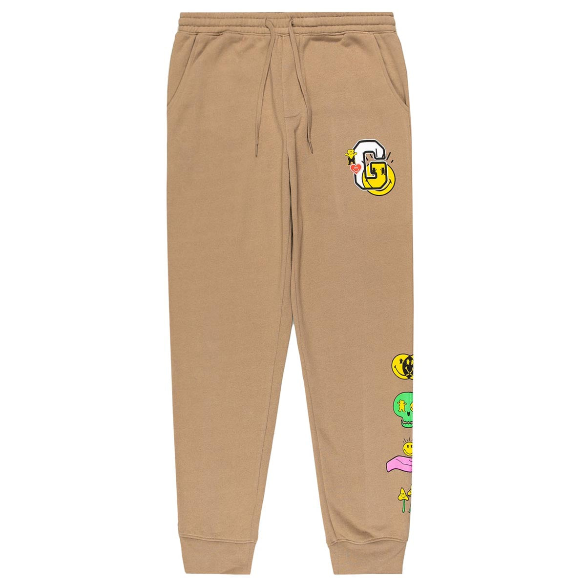 Grizzly x Smiley World Sweat Pants - Tan image 1