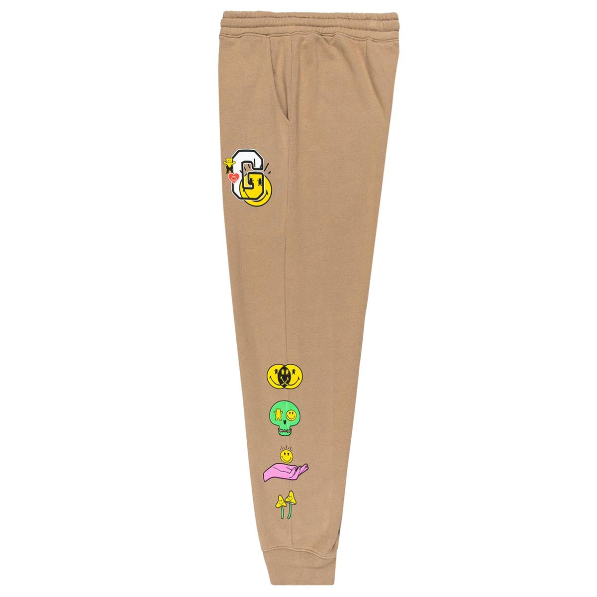 Grizzly x Smiley World Sweat Pants - Tan image 2