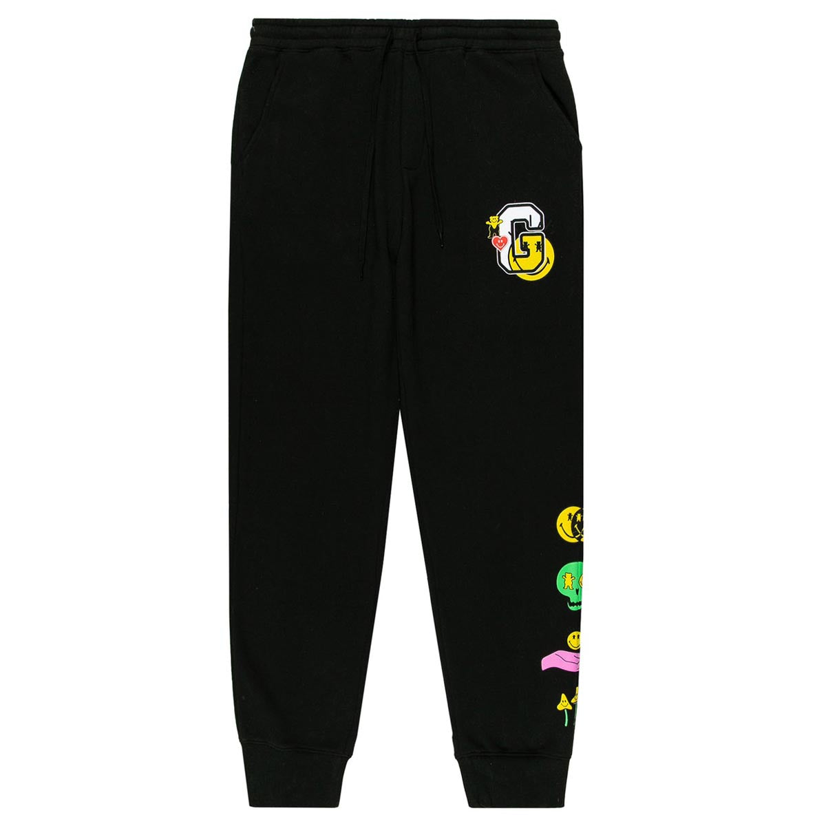 Grizzly x Smiley World Sweat Pants - Black image 1