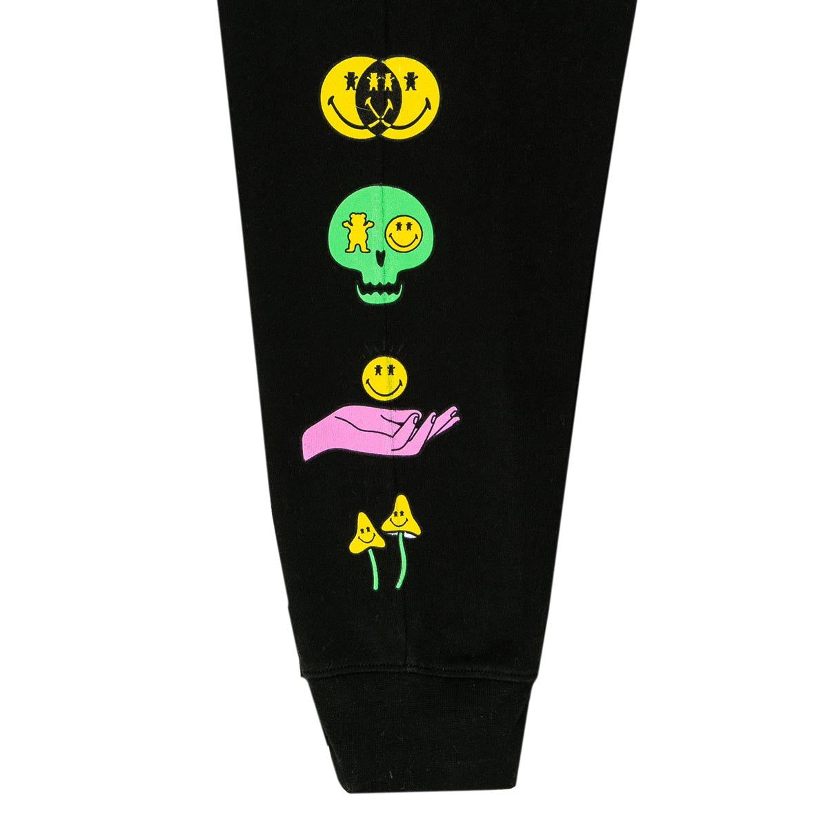 Grizzly x Smiley World Sweat Pants - Black image 4