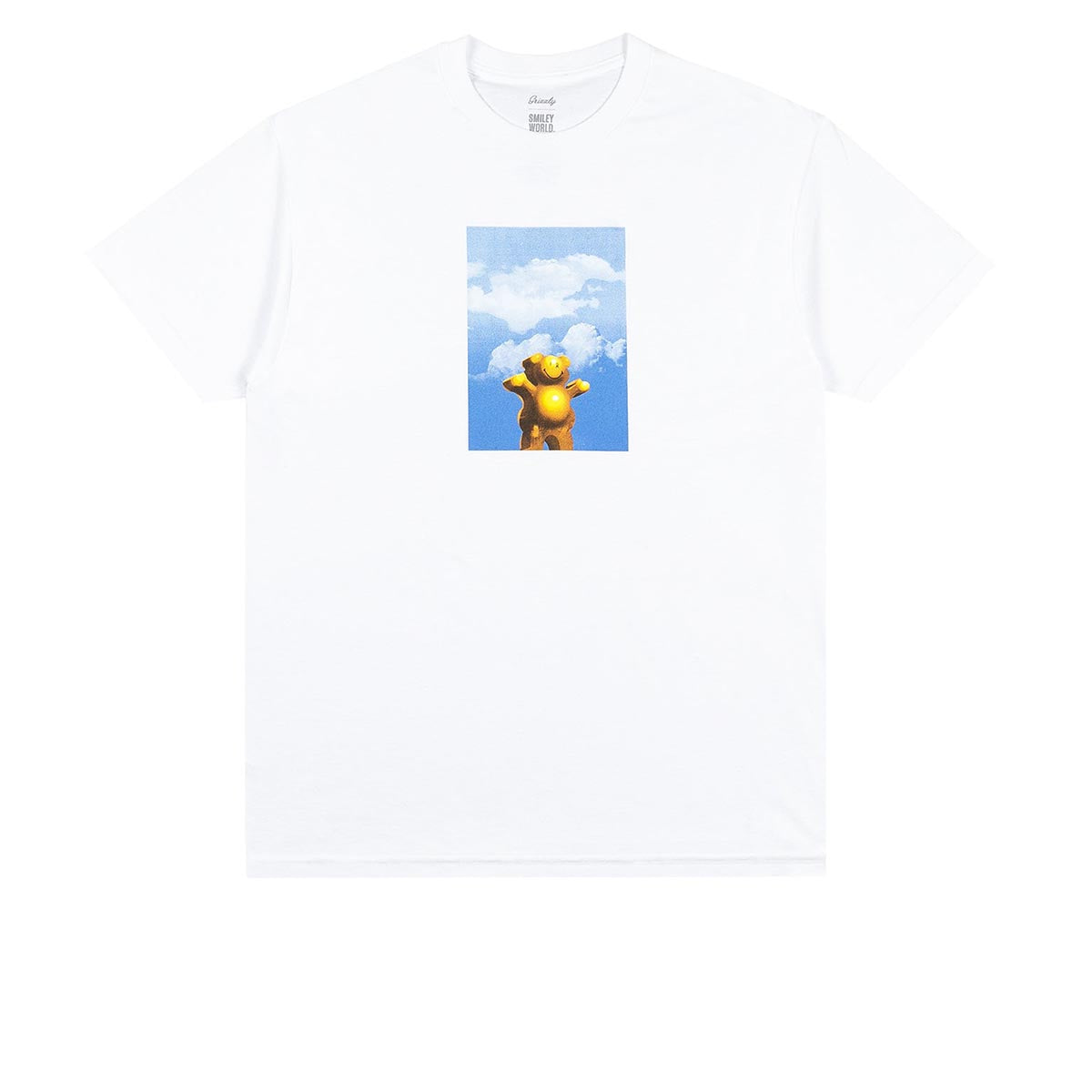 Grizzly x Smiley World Larger Than Life T-Shirt - White image 1