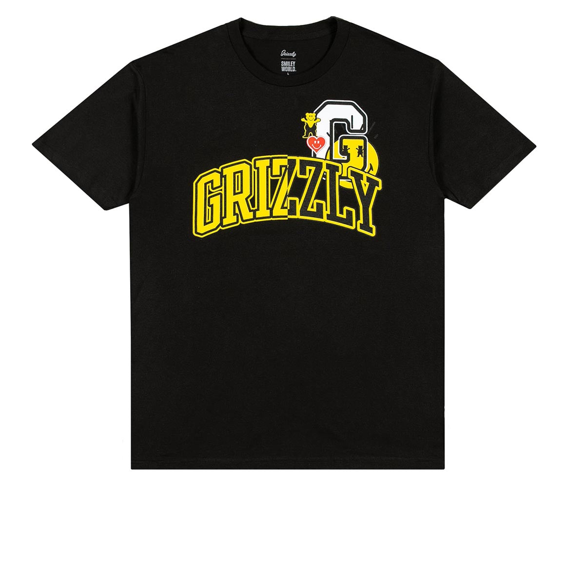 Grizzly x Smiley World School Of Happiness T-Shirt - Black image 1