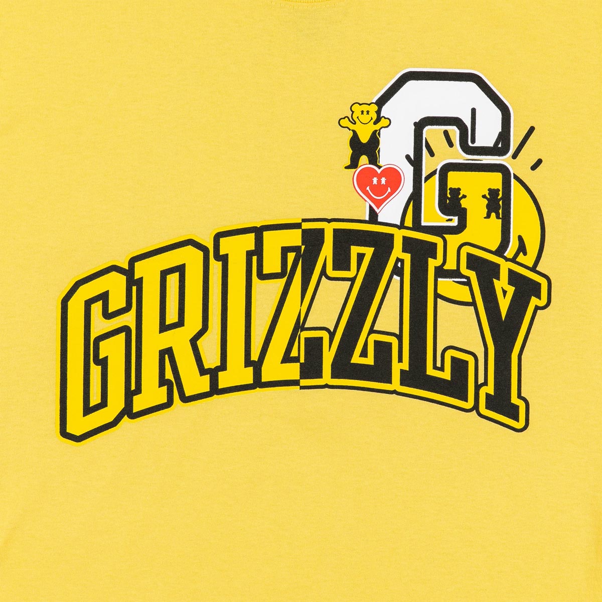 Grizzly x Smiley World School Of Happiness T-Shirt - Yellow image 3