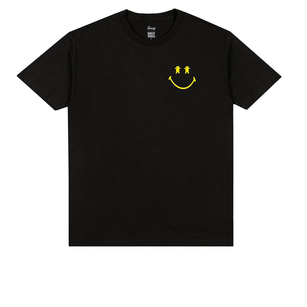 Grizzly x Smiley World Big Smile T-Shirt - Black image 1