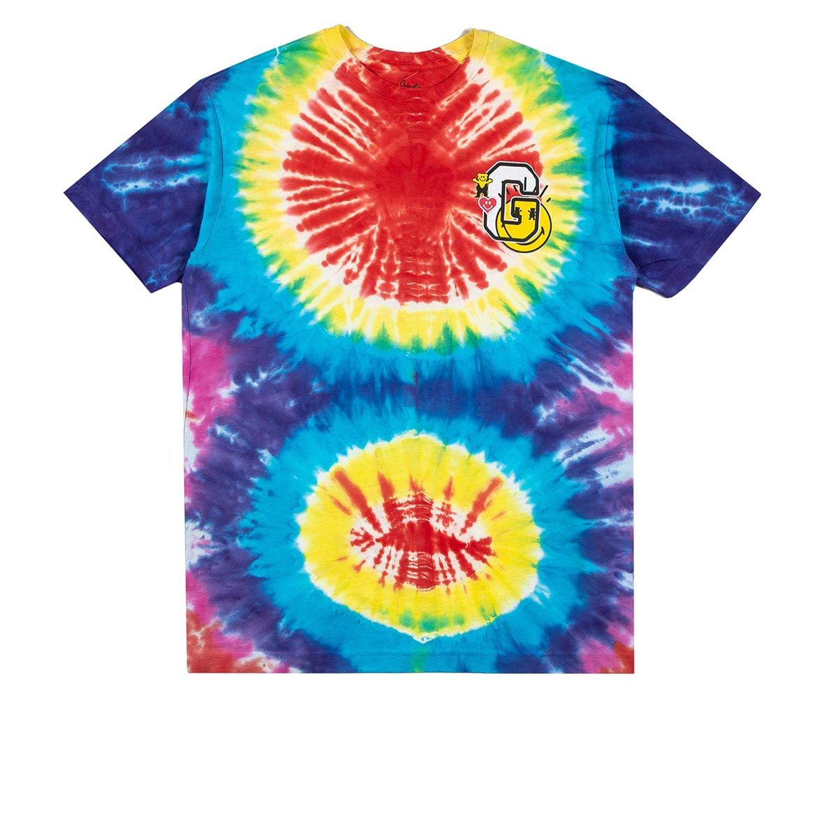Grizzly x Smiley World T-Shirt - Tie Dye image 1