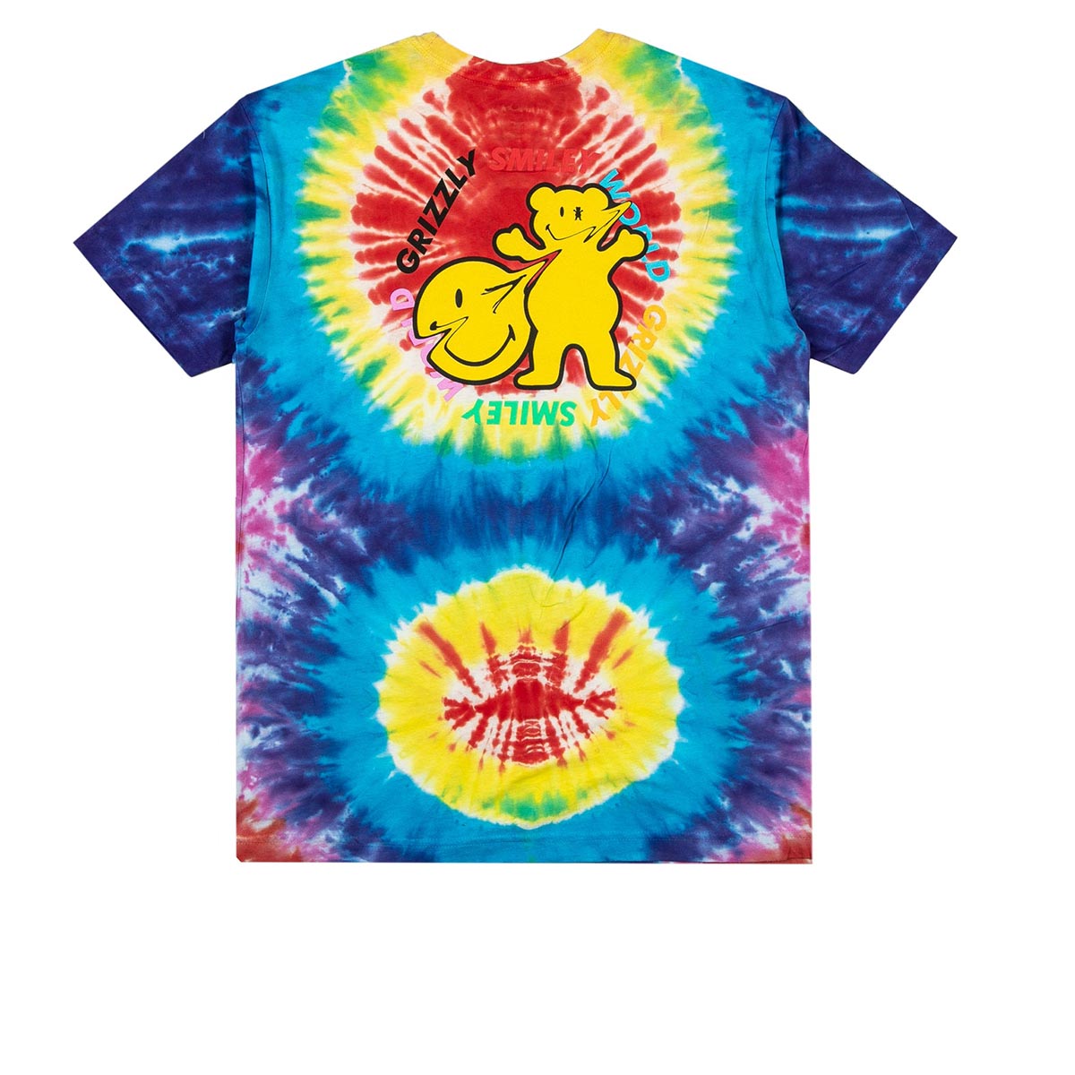 Grizzly x Smiley World T-Shirt - Tie Dye image 2