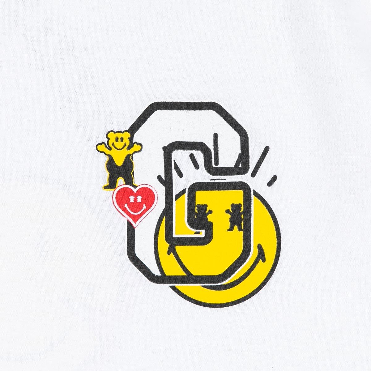 Grizzly x Smiley World T-Shirt - White image 3