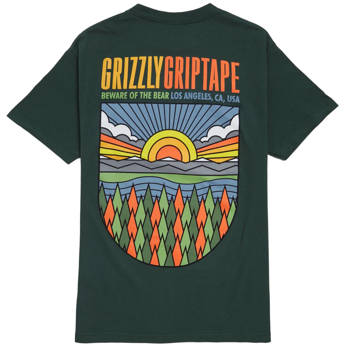 Grizzly Sun Valley T-Shirt - Forest Green image 1