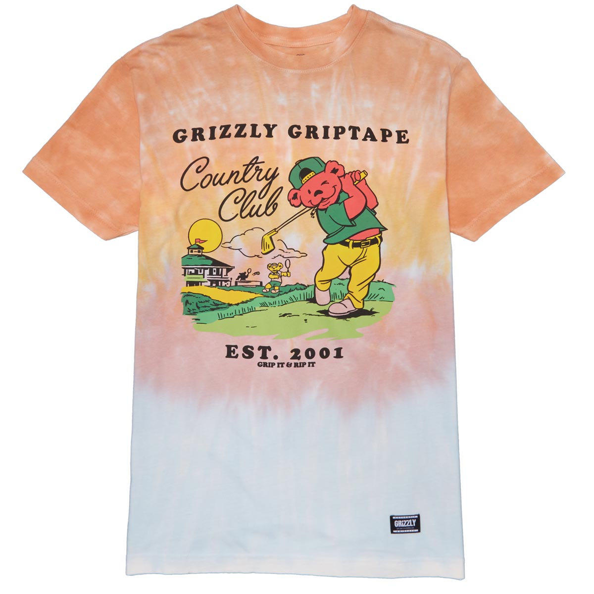 Grizzly Back Nine Tie Dye T-Shirt - Tie Dye image 1