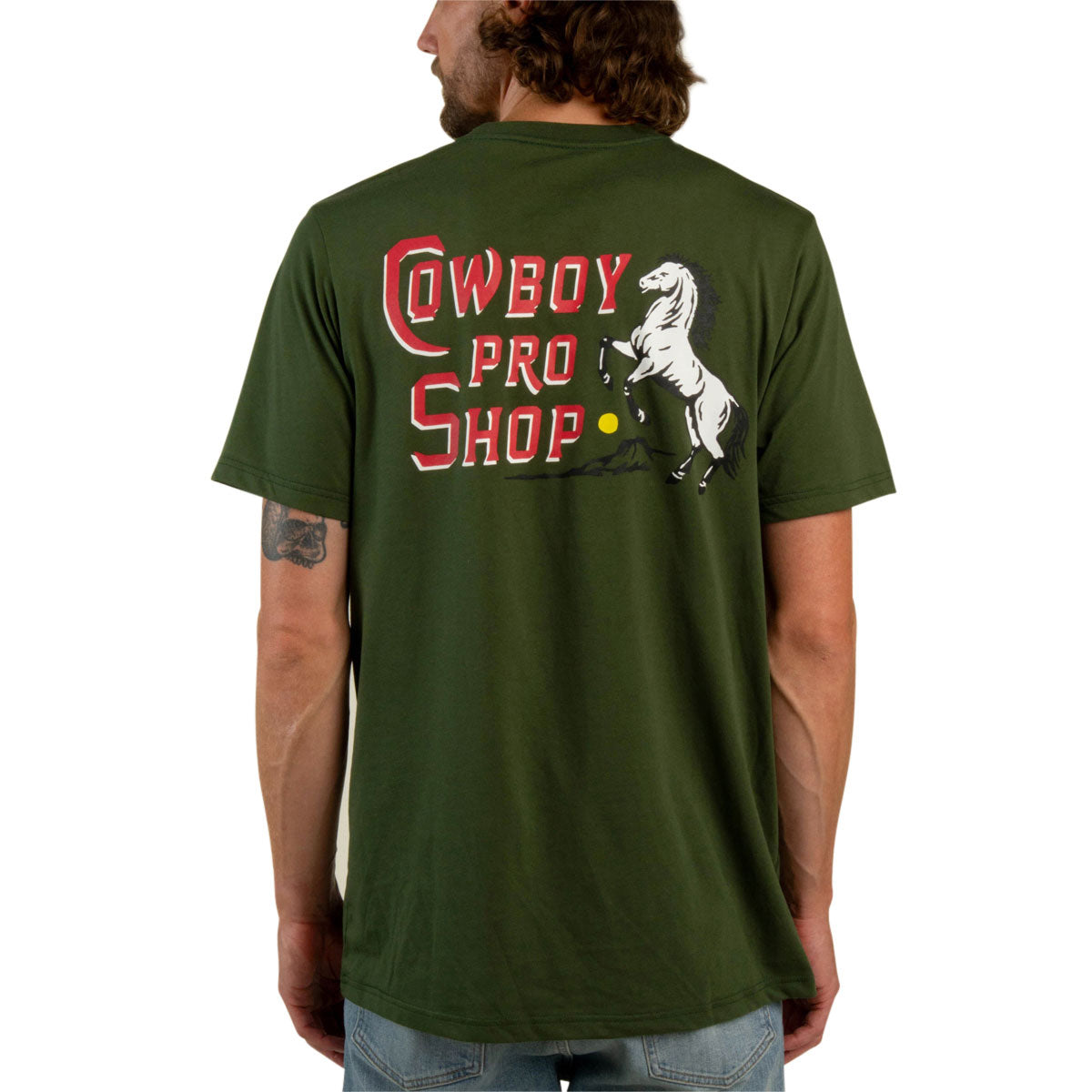 Sendero Cowboy Pro Shop T-Shirt - Army Green image 4
