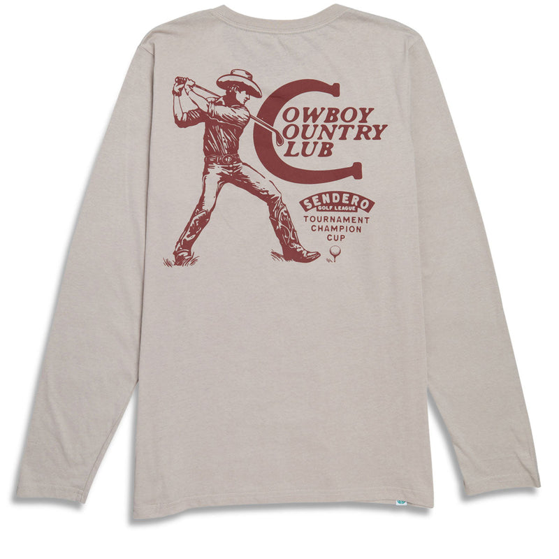 Sendero Cowboy Country Club Long Sleeve T-Shirt - Sand