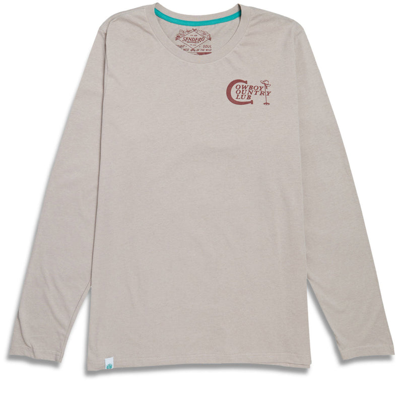 Sendero Cowboy Country Club Long Sleeve T-Shirt - Sand