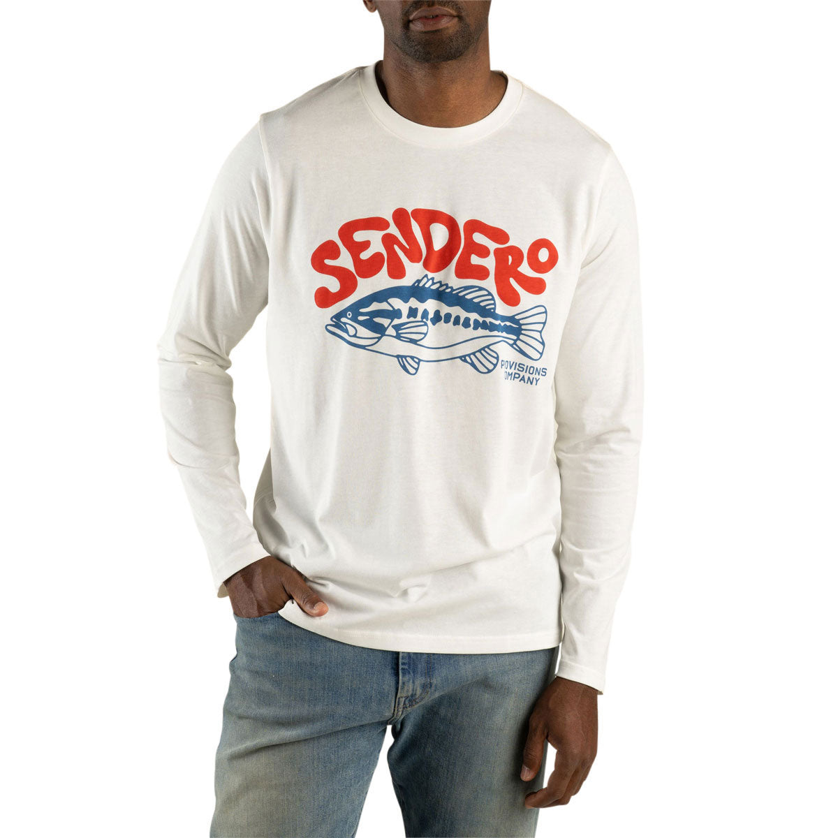 Sendero Lunker Long Sleeve T-Shirt - Vintage White image 2