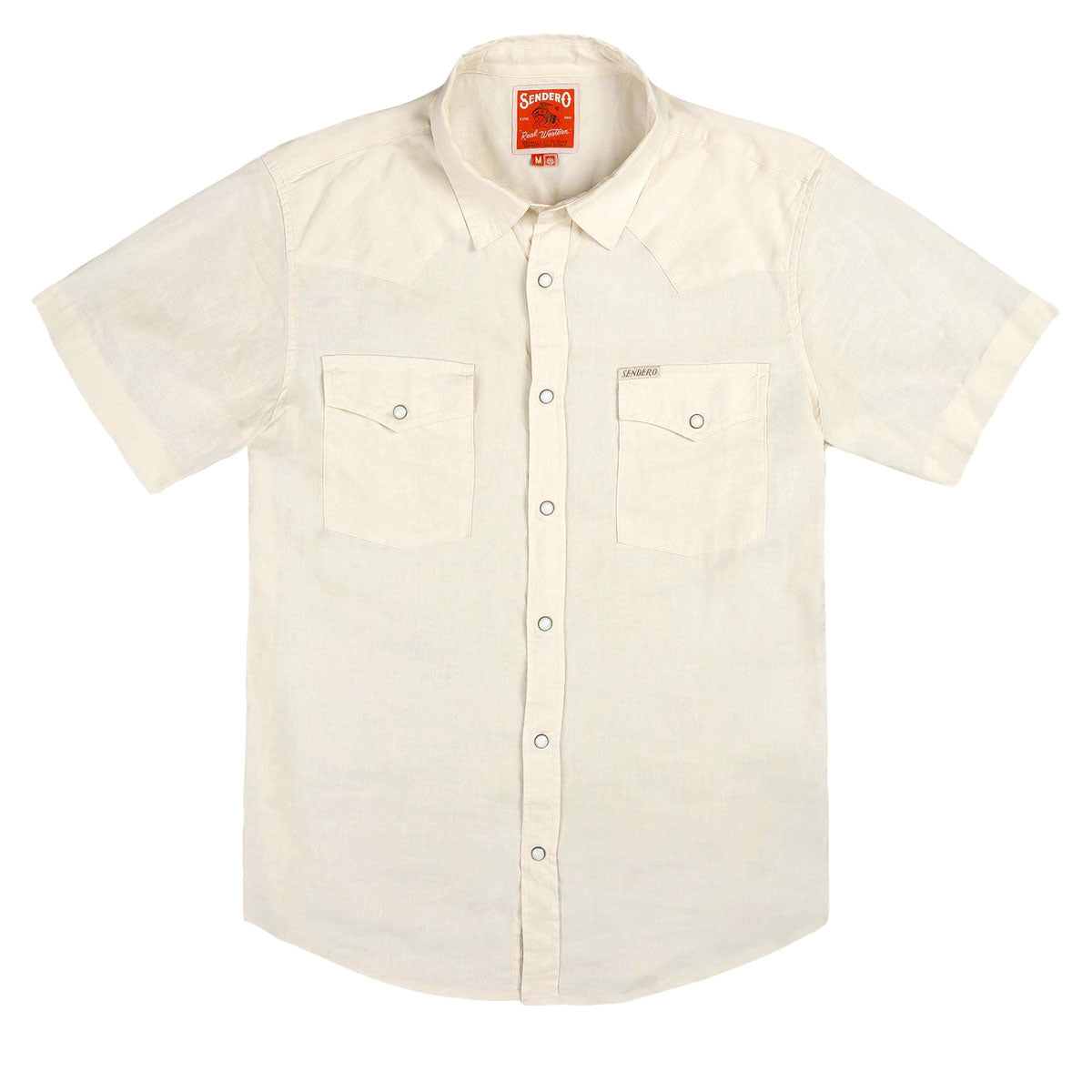 Sendero The Wyatt Pearl Snap Solid Shirt - Antique White image 1