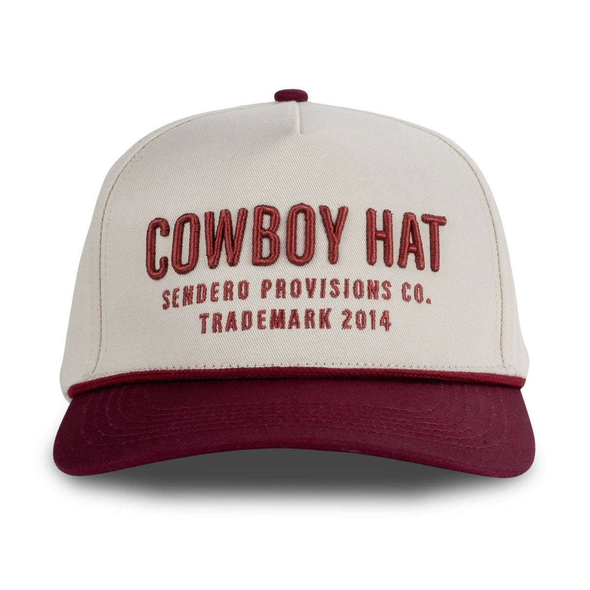 Sendero Cowboy Hat - Cream/Maroon image 3