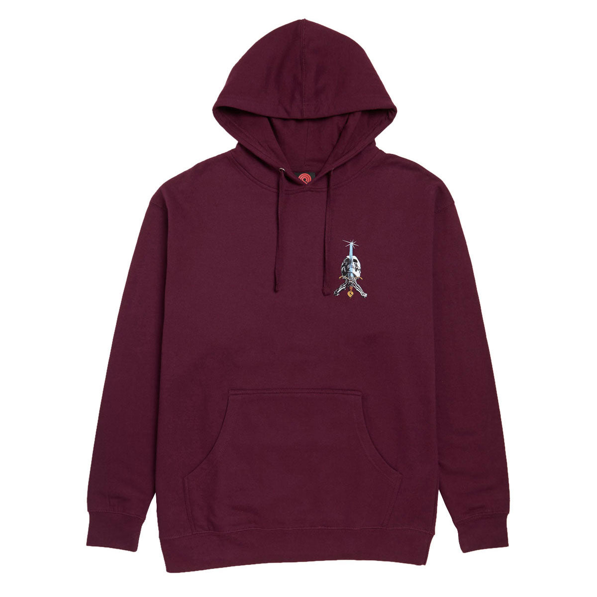 Powell-Peralta Skull And Sword Hoodie - Maroon image 2