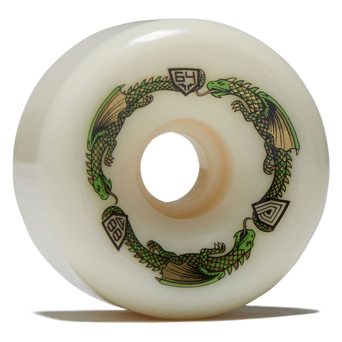 Powell-Peralta Dragon Formula 88a BOM Skateboard Wheels - Off White II - 64mm image 1