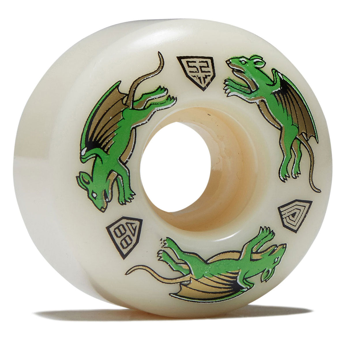 Powell-Peralta Dragon Formula Nano Rat 88a AV4 Skateboard Wheels - Off White - 52mm image 1