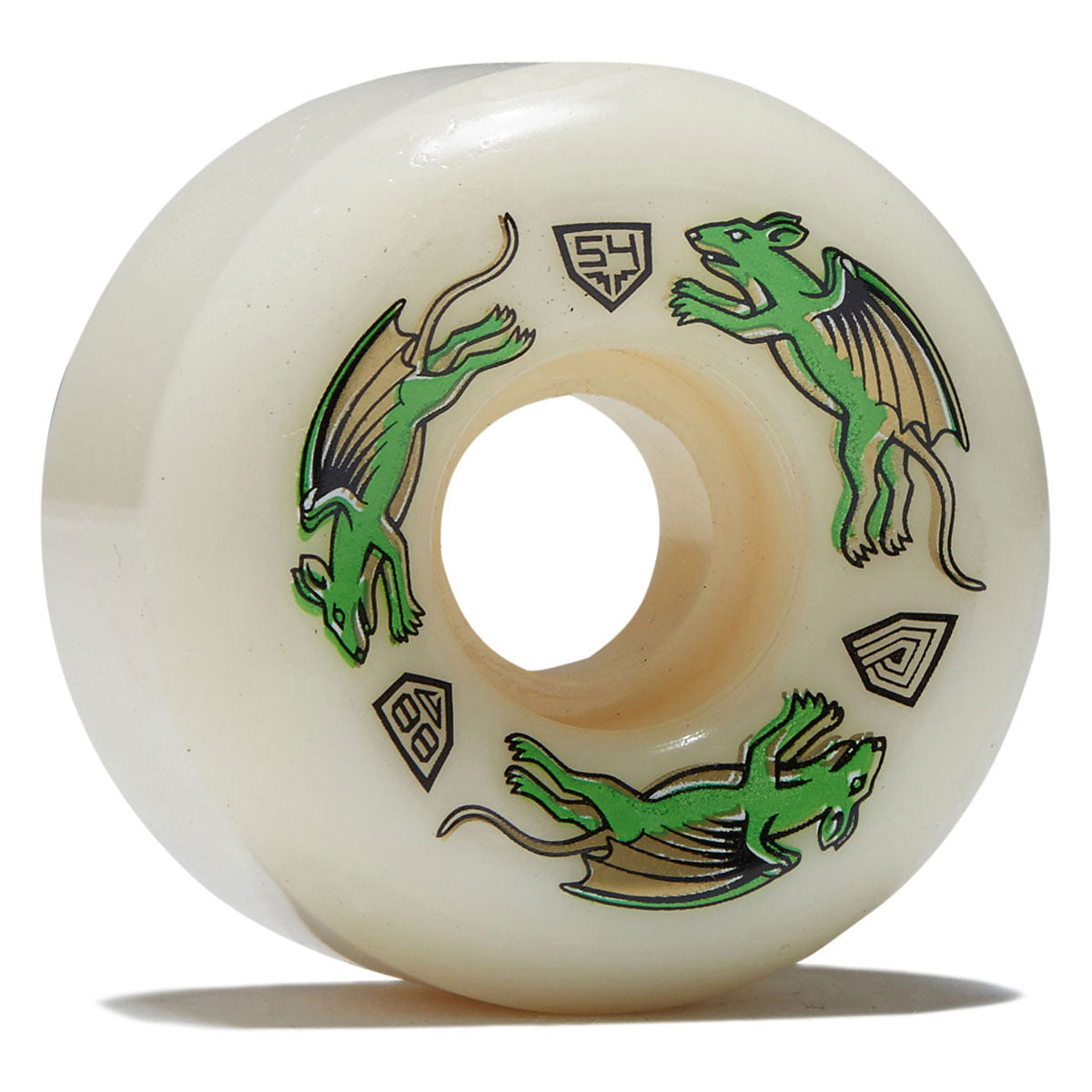 Powell-Peralta Dragon Formula Nano Rat 88a AV6 Skateboard Wheels - Off White - 54mm image 1