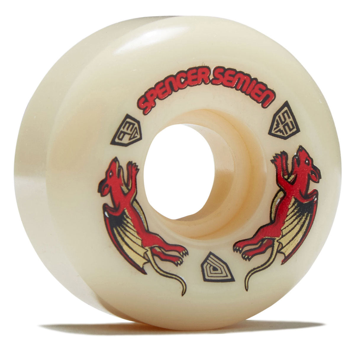Powell-Peralta Dragon Formula Nano Rat Spencer Semien 93a V5 Skateboard Wheels - Off White - 50mm image 1