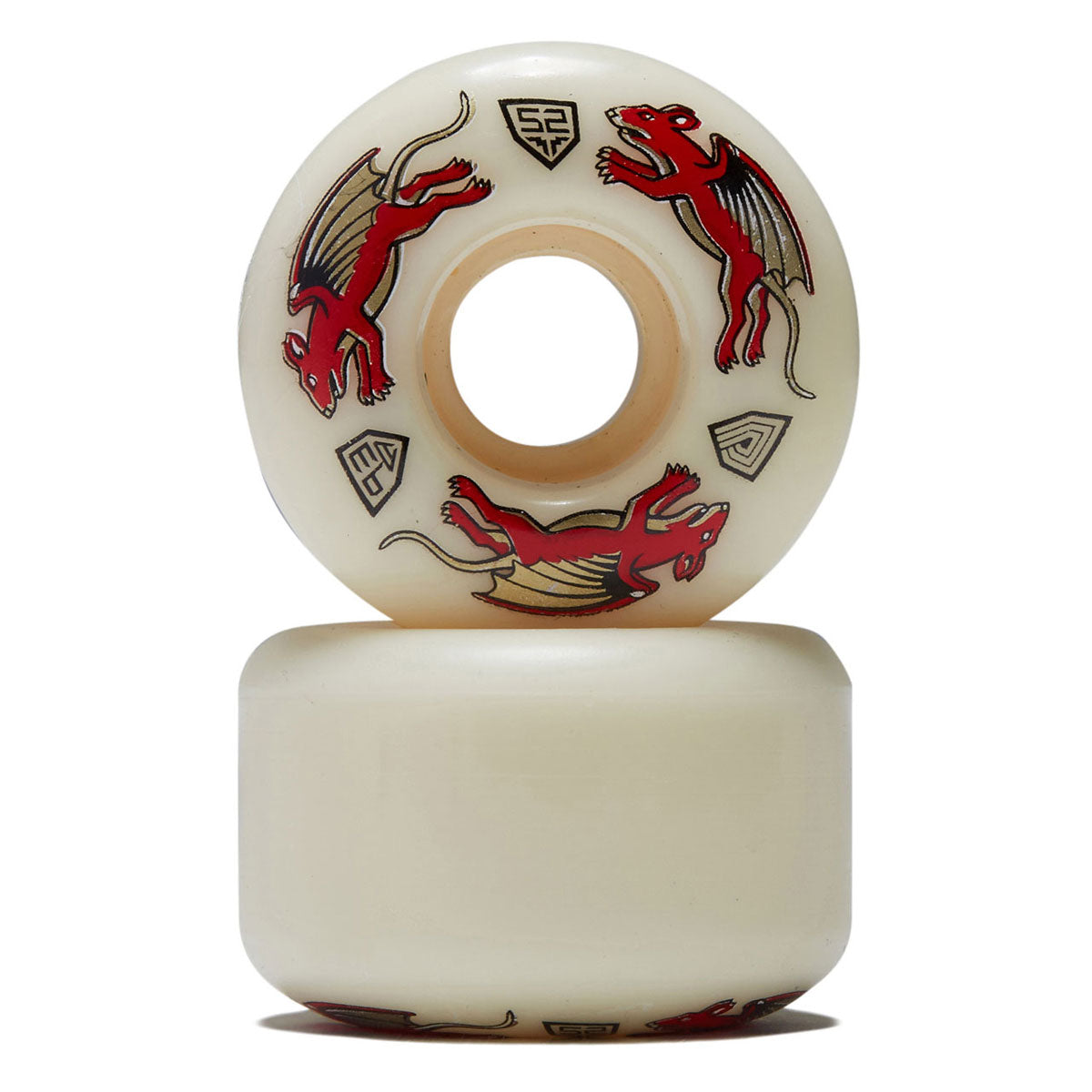 Powell-Peralta Dragon Formula Nano Rat 93a V4 Skateboard Wheels - Off White - 52mm image 2
