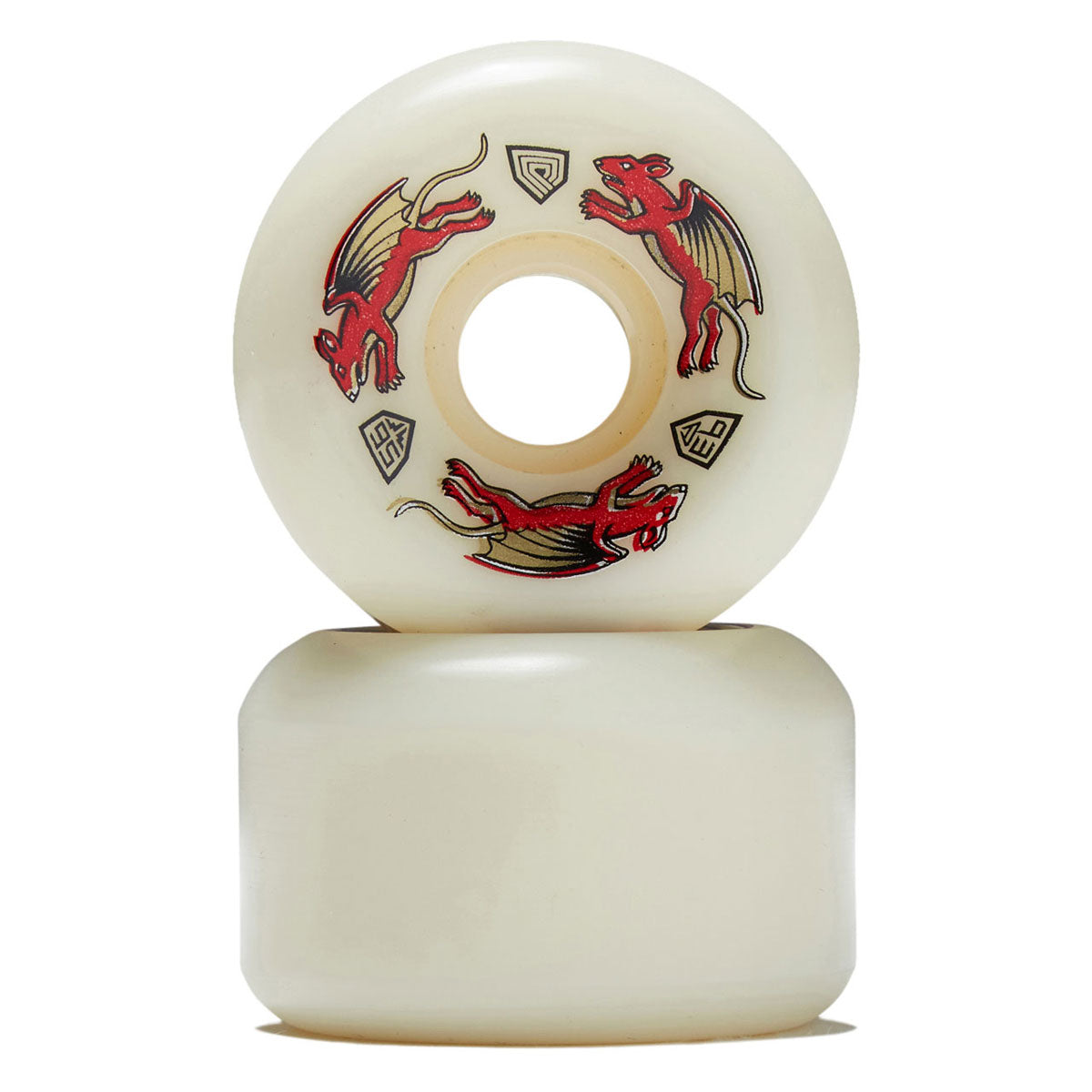 Powell-Peralta Dragon Formula Nano Rat 93a V6 Skateboard Wheels - Off White - 56mm image 2