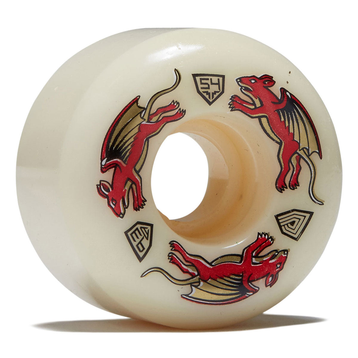 Powell-Peralta Dragon Formula Nano Rat 93a A2 Skateboard Wheels - Off White - 54mm image 1