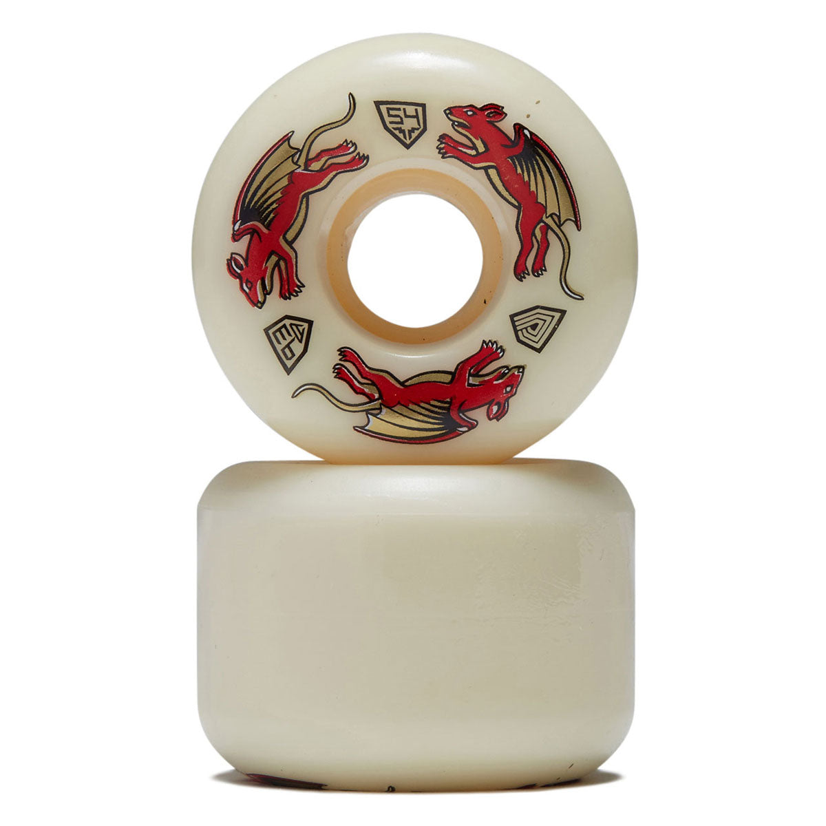 Powell-Peralta Dragon Formula Nano Rat 93a A2 Skateboard Wheels - Off White - 54mm image 2