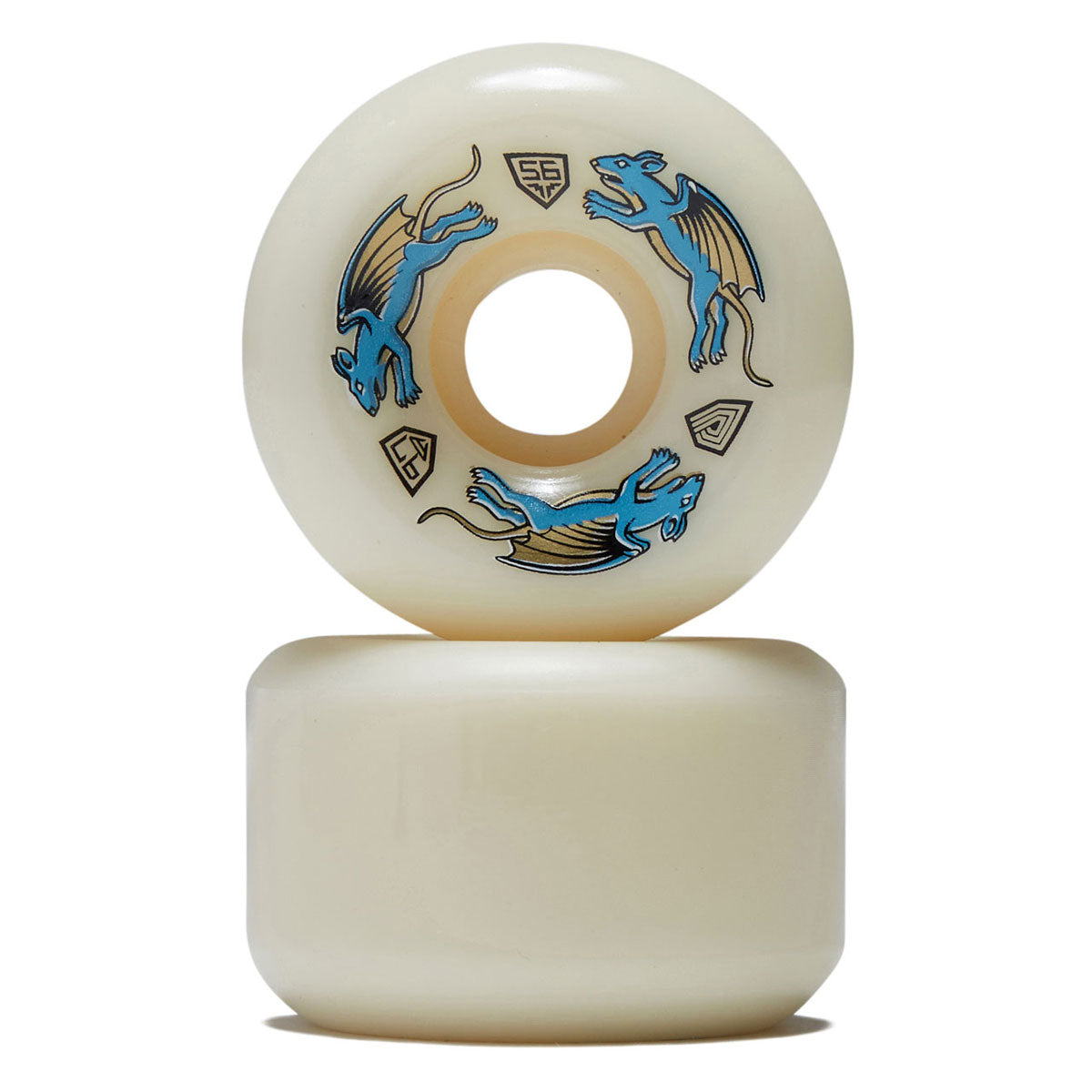 Powell-Peralta Dragon Formula Nano Rat 97a AV6 Skateboard Wheels - Off White - 56mm image 2