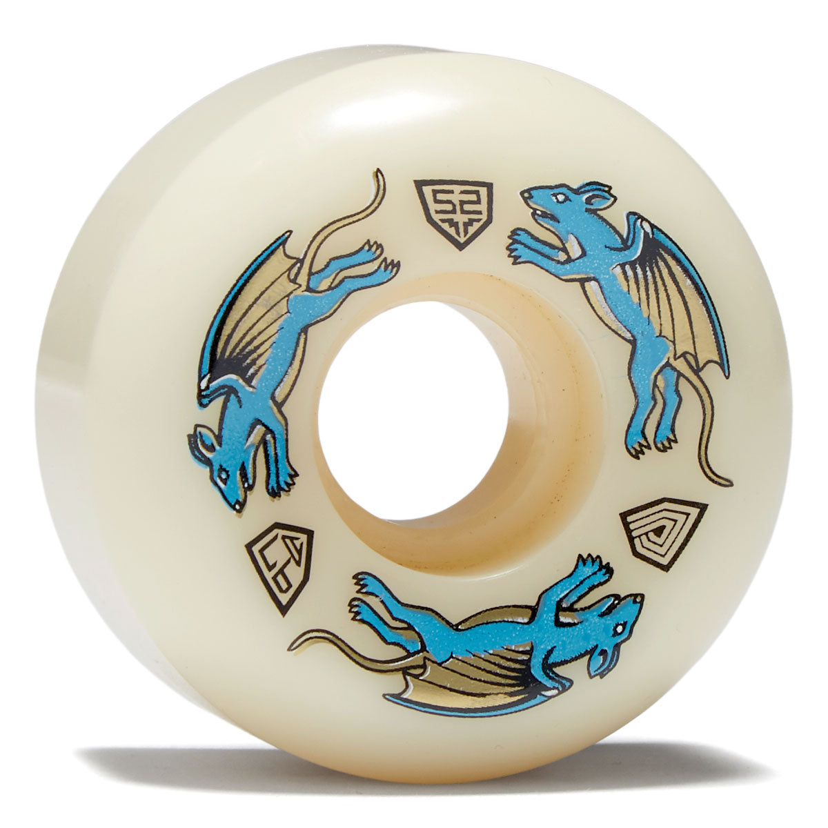 Powell-Peralta Dragon Formula Nano Rat 97a AV5 Skateboard Wheels - Off White - 52mm image 1