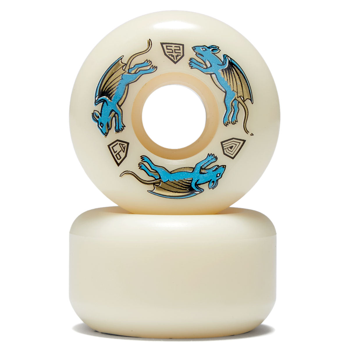 Powell-Peralta Dragon Formula Nano Rat 97a AV5 Skateboard Wheels - Off White - 52mm image 2
