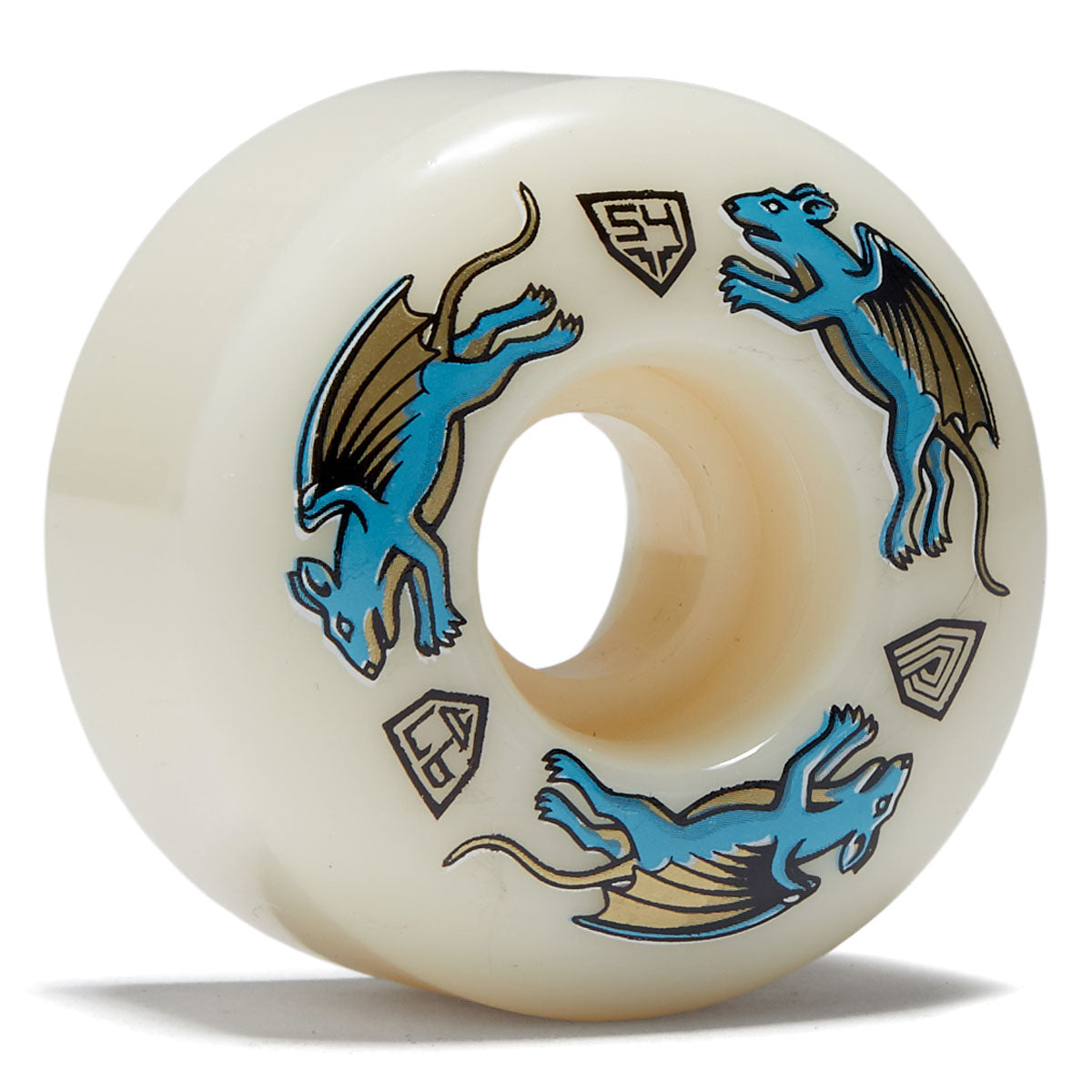 Powell-Peralta Dragon Formula Nano Rat 97a AV4 Skateboard Wheels - Off White - 54mm image 1