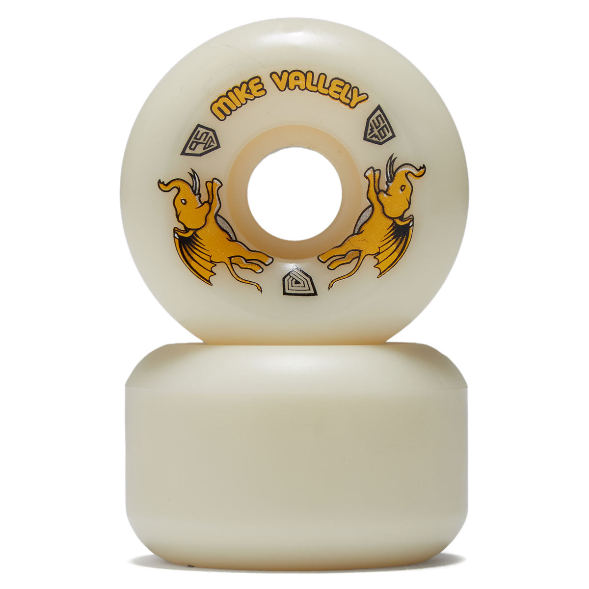 Powell-Peralta Dragon Formula Mike Vallely 95a V6 Skateboard Wheels - Off White - 56mm image 2
