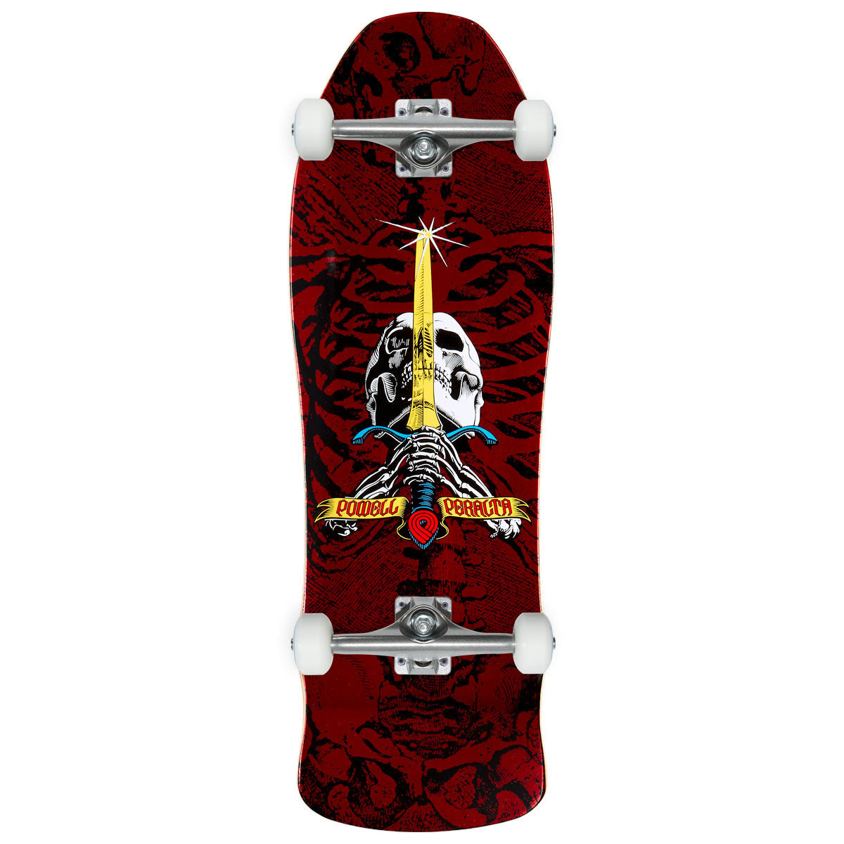 Powell-Peralta Ray Rodriguez GeeGah Skull & Sword 9 Skateboard Complete - Red Foil - 9.75