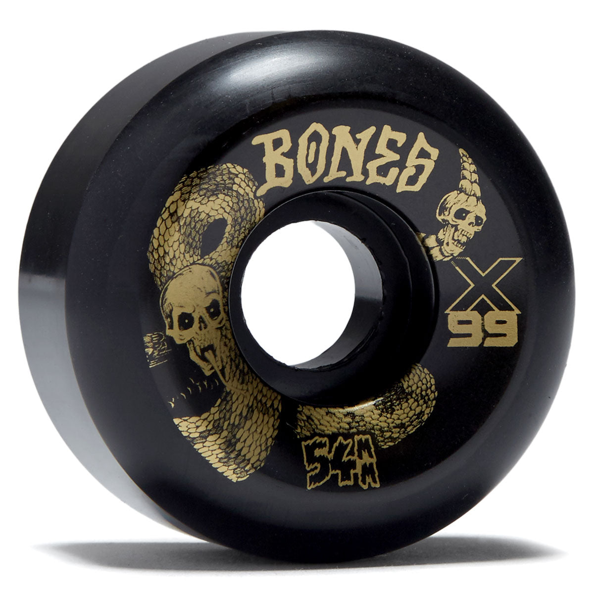 Bones X Formula Death Venom 99a V6 Wide-Cut Skateboard Wheels - Black - 54mm image 1