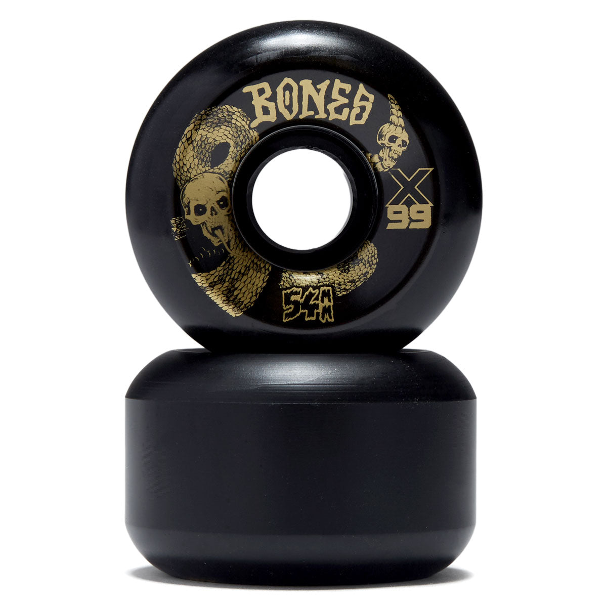Bones X Formula Death Venom 99a V6 Wide-Cut Skateboard Wheels - Black - 54mm image 2