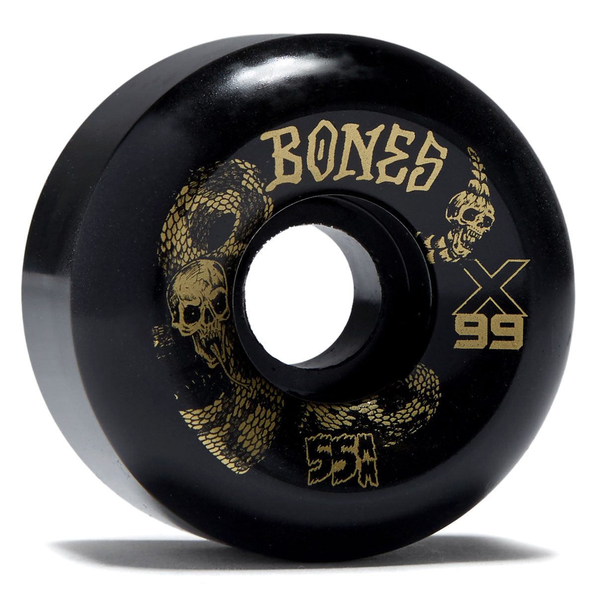 Bones X Formula Death Venom 99a V6 Wide-Cut Skateboard Wheels - Black - 55mm image 1