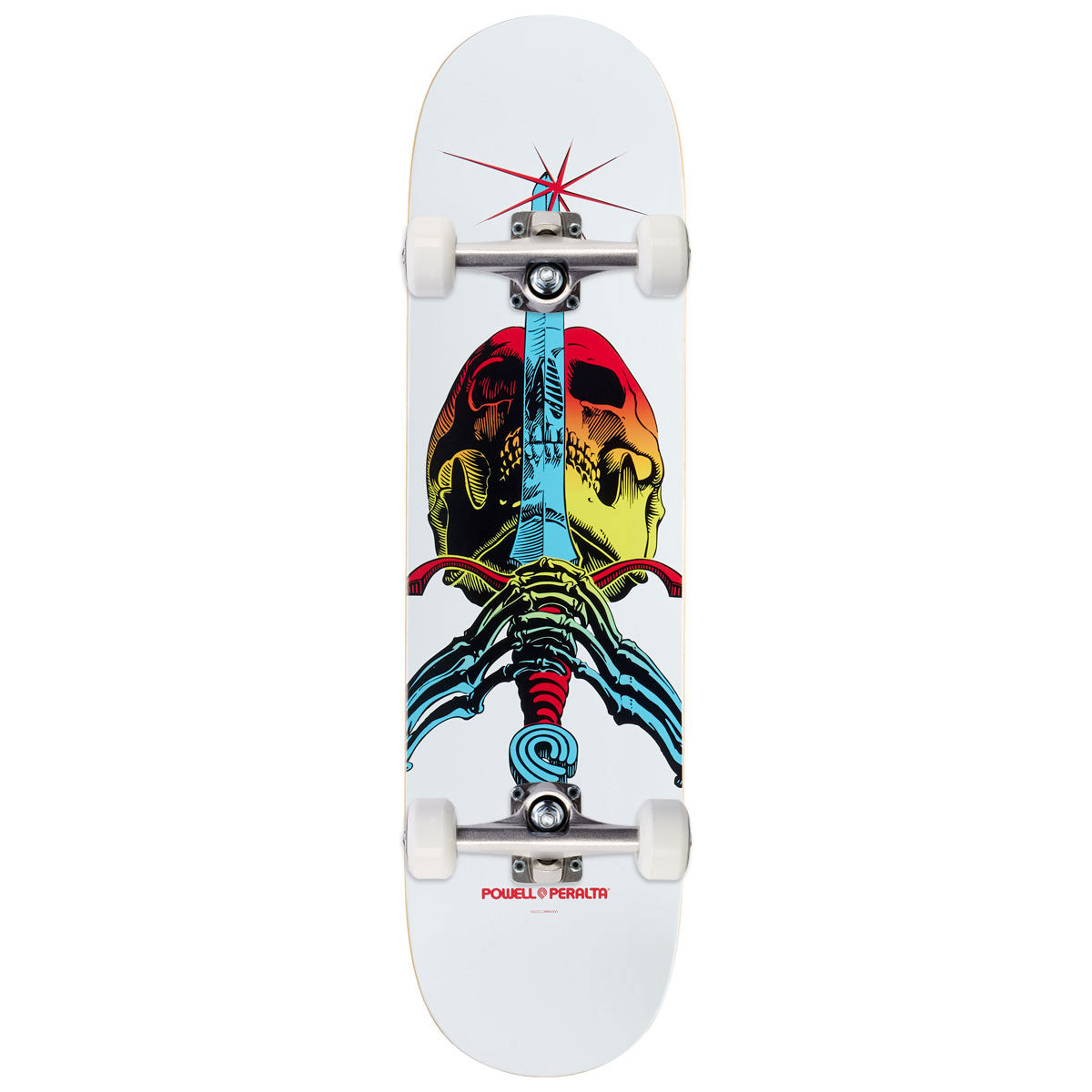Powell-Peralta Ray Rodriguez Skull & Sword Skateboard Complete - Yellow Fade/White - 8.25