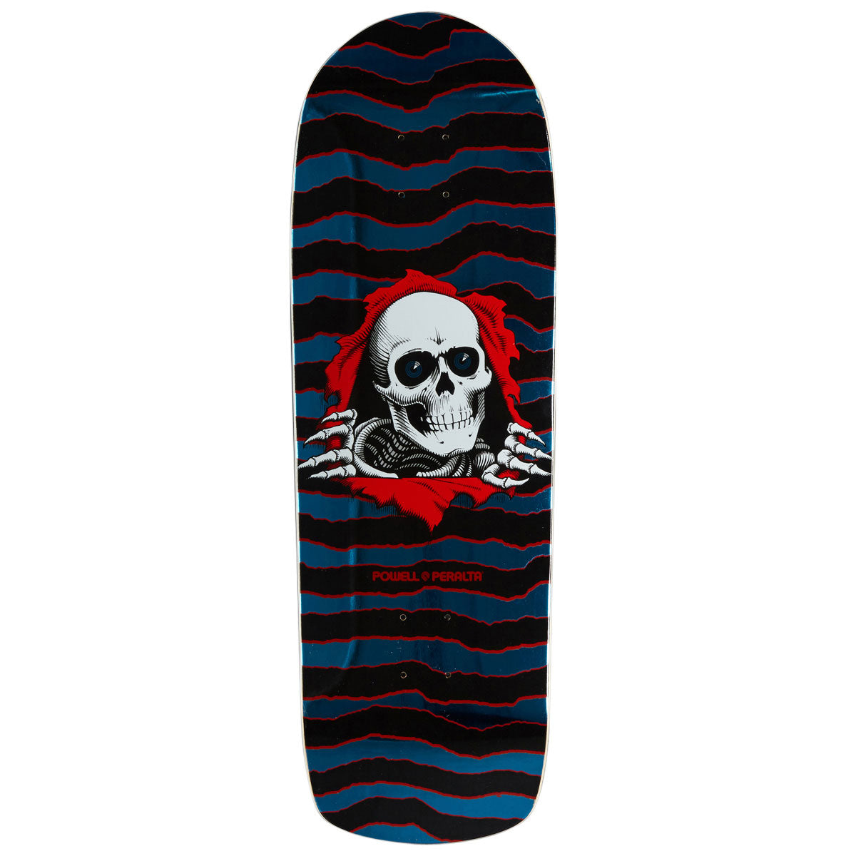 Powell-Peralta Old School Ripper 18 Skateboard Deck - Red/Aqua Foil - 10.00