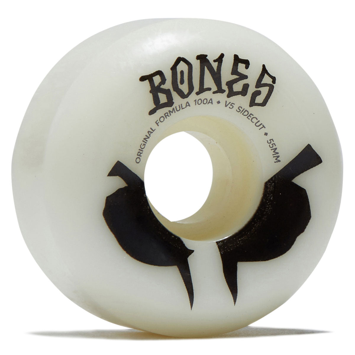 Bones 100s Sidecuts 100a V5 Sidecut Skateboard Wheels - White 2026 - 55mm image 1